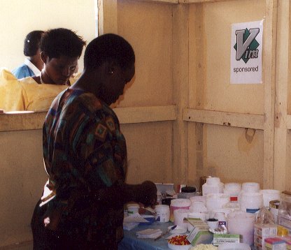 Medicine handed out in the clinic