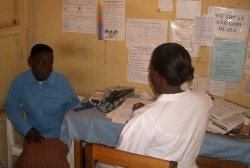 Nurse Annet in the clinic